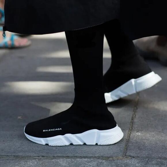 Balenciaga Speed Sneaker Black Size 8 - Picture 2 of 8